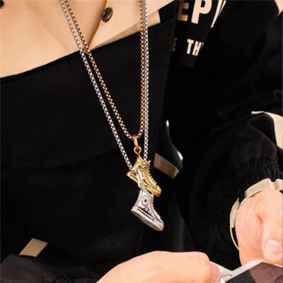 Fashion Jewelry Gold Or Silver Converse Sneakers Pendant Necklace 1-246 - Image 1 of 4