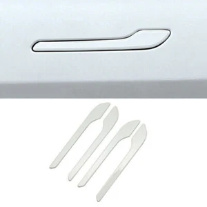ABS White 4X Exterior Door Handle Cover Trim For Tesla Model Y/Model 3 2017-2023 - Imagen 1 de 6