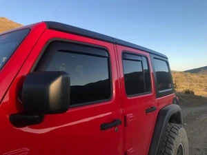 VISERAS DE VENTANA PARA JEEP WRANGLER JL (IN-CHANNEL 4PC SET) 2018-2020 DARK SMOKE - Imagen 1 de 4