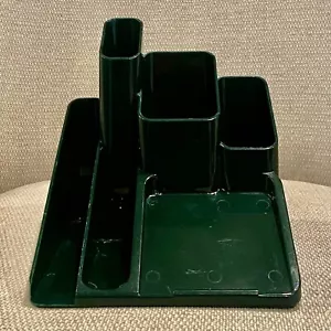 Vintage Newell Office Products DESK ORGANIZER D332631 - Rare HTF Dk Green Color - Picture 1 of 6