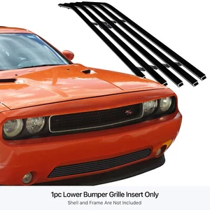 Fits 2011-2014 Dodge Challenger Lower Bumper Stainless Black Billet Grill Insert - Bild 1 von 7