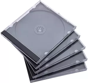 Maxtek 10.4 Mm Standard Single Clear CD Jewel Case with Assembled Black Tray,... - Picture 1 of 12