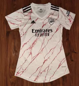 RARE Adidas Arsenal Womens 20-21 Soccer Jersey Womens Small USED (FLAW) - Picture 1 of 5