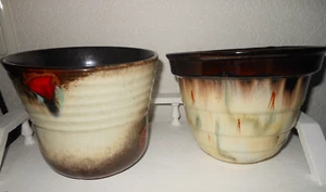 Übertopf Blumentopf Fa. Scheurich Art Deco  Keramik eine zum hängen 2 Stck - Bild 1 von 5