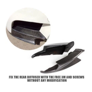 2X CARBON FIBER FRONT SPLITTER BUMPER SPOILER LIP FOR 2007~13 BMW E90 E92 E93 M3 - Picture 1 of 7