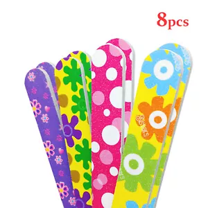 Nail File Emery Boards Manicure Pedicure Tool Double Sided Files 8Pcs Manicure - Picture 1 of 4