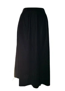 TALBOTS Black Velvet Maxi Skirt 16 Side Zip Classic A - Line - Picture 1 of 7