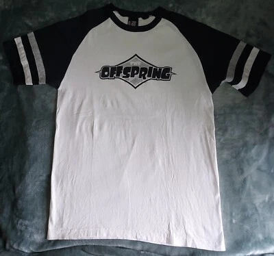 CAMISETA DE COLECCIÓN AÑOS 90 THE OFFSPRING BANDA GRANDE GIGANTE PUNK ROCK Y2K LOGOTIPO MANGA RAYAS Foto 1 de 4