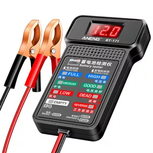 Probador de Batería Universal Analizador Digital Coche Auto Batería Carga Arranque Probador - Imagen 1 de 15