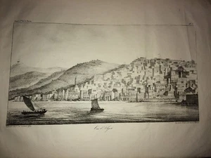 ALGÉRIE. VUE D'ALGER. Lithographie de 1830. - Bild 1 von 3