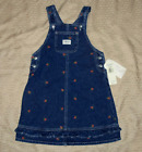 Vintage OshKosh Little Girls Size 5 Denim/Jean Strawberry Dress NWT