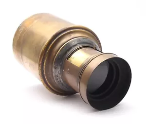 Antique Brass 9 Inch F4.5 Magic Lantern Projector Lens - UK Dealer - Picture 1 of 4