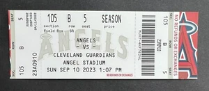 2023 Cleveland Guardians vs Los Angeles Angels Ticket Stub 9/10/23 - Mint! - Picture 1 of 1