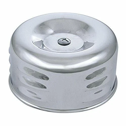4" Round Louvered Chrome Air Cleaner For 2-5/8" Dual Barrels Carburetors -1 Unit Foto 1 de 1