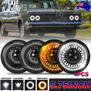 4PCS 5 3/4" 5.75" inch Round LED Headlights High/Low Beam Start-up welcome DRL - Picture 1 of 14