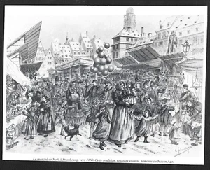 1995  --  LE MARCHE DE NOEL A STRASBOURG VERS 1880 . 4C180 - Bild 1 von 1