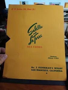 1940er Jahre Sabella und La Torre Meeresfrüchte Restaurant Menü Fischerkai SF Cali - Bild 1 von 11