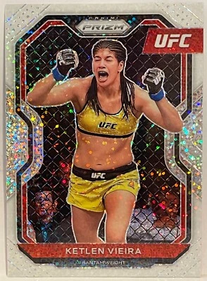 KETLEN VIEIRA WHITE SPARKLE SSP 2021 PANINI PRIZM UFC BANTAMWEIGHT #85 - Image 1 of 2