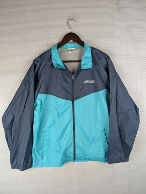 Chaqueta cortavientos Brooks de colección talla mediana para correr bloque de color retro Foto 1 de 4