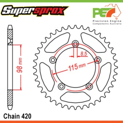 Nuevo * Supersprox * Piñón trasero para adaptarse a KTM 60 SX 60cc, 2000 Foto 1 de 4
