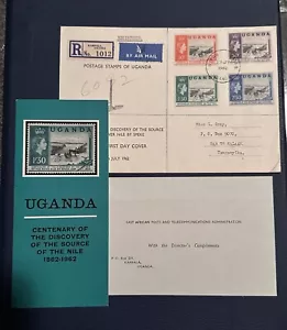 Uganda Stamps 1962 FDC Discovery Of Source Of Nile - Picture 1 of 4
