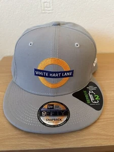 Gorra de béisbol gris Tottenham Hotspur FC Spurs blanca Hart Lane Underground Roundel - Imagen 1 de 4