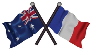  DECAL AUSTRALIA FRANCE SIZE 80MM BY 40MM apr. GLOSS LAMINATED - Foto 1 di 1