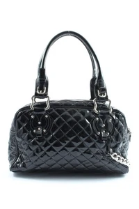 SILVIO TOSSI Bolsa de hombro Mujeres Bolsa negro look efecto mojado - Imagen 1 de 5