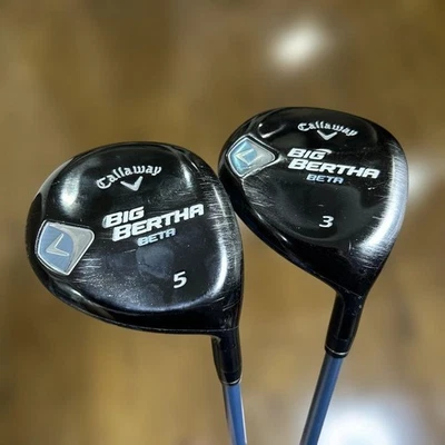 Juego Callaway Big Bertha Beta 3W (16) y 5W (19), diestro, varilla de grafito (damas), usado Foto 1 de 4