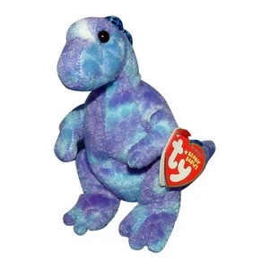 Ty Beanie Baby Tyranno - MWMT (Dinosaurio 2007) púrpura y azul - Imagen 1 de 1