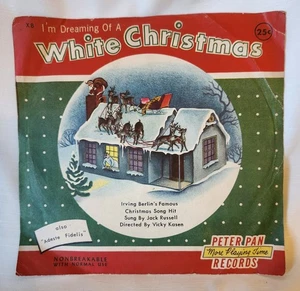 White Christmas Adeste Fidelis Vintage 1955 Peter Pan Records 78RPM USED WC78PPR - Picture 1 of 4