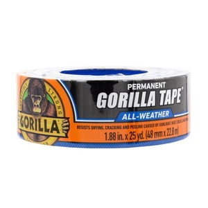 Gorilla All Weather Outdoor Waterproof Duct Tape, 1.88 x 25 yd, Black - Picture 1 of 8