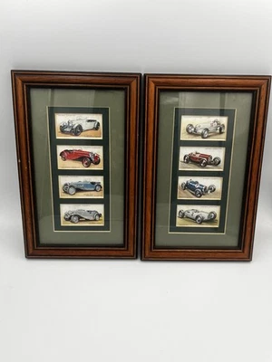 John Player & Sons Mounted And Framed Motor Cars Cigarette Cards X 2 Pictures - Image 1 of 4