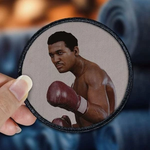 Parche Sugar Ray Robinson coser/planchar con borde bordado para sombreros, camisas - Imagen 1 de 10