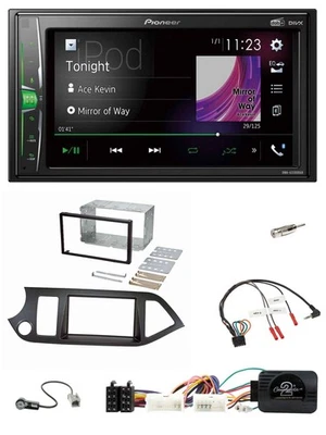Pioneer 2DIN Lenkrad DAB USB Bluetooth Autoradio für Kia Picanto ab 2011 Start-S - Bild 1 von 4