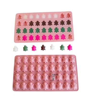 Bandeja de cubitos de hielo de silicona / molde para golosinas utensilios para hornear - Mini tortugas - Nuevo Foto 1 de 2