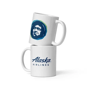 Alaska Airlines US Travel Souvenir Keramiktasse 11 oz Becher Tasse Geschenkidee Weihnachten - Bild 1 von 6