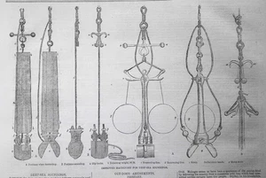 Maquinaria mejorada para sondeos de aguas profundas. Illustrated London News, 1861 - Imagen 1 de 3