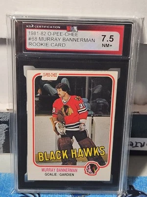 81-82 O-Pee-Chee Murray Bannerman Rookie KSA 7.5 🚨🚨🚨 Chicago Blackhawks  - Image 1 of 2