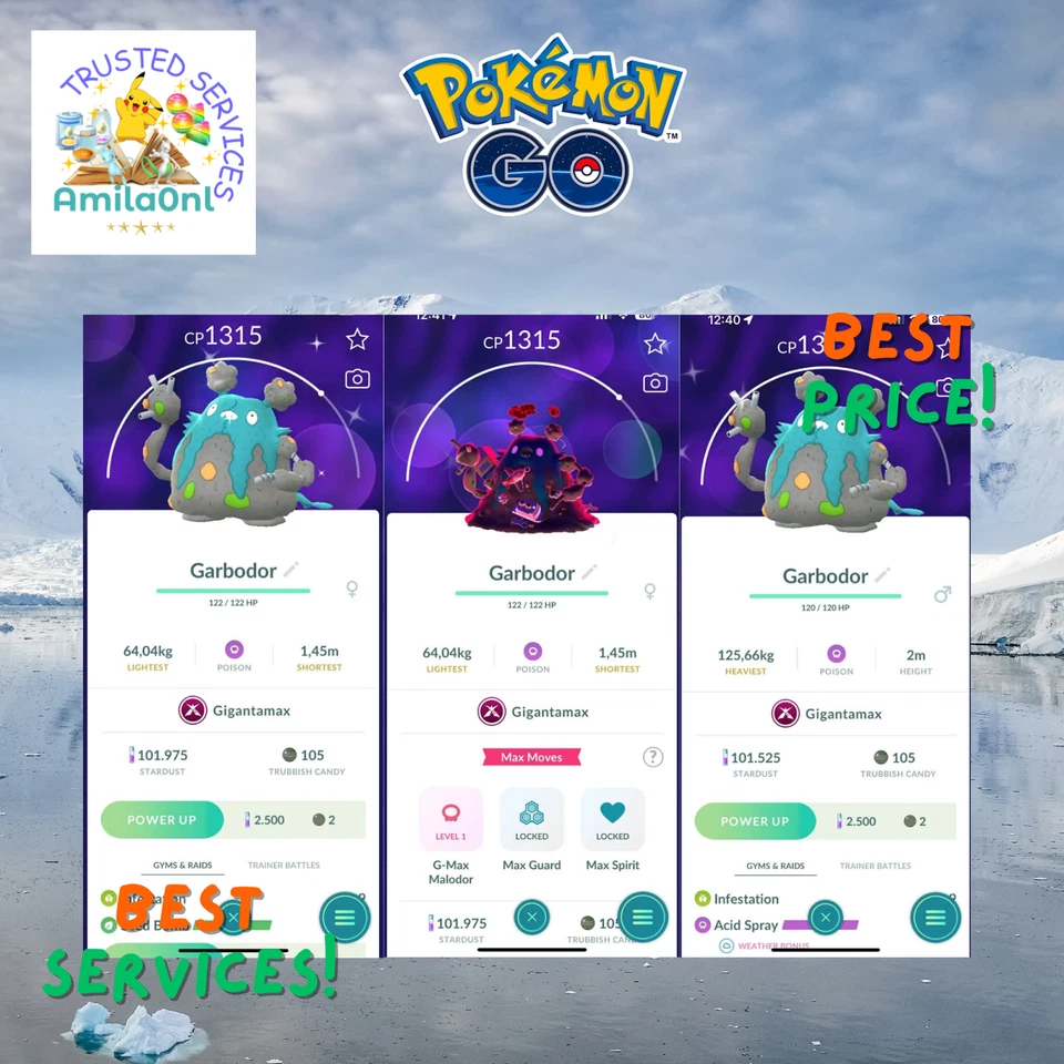 Pokémon Go✿✿✿Shiny Gigantamax Garbodor✿✿✿-✿✿✿TRADE 20k✿✿✿PTC - image 1 of 1