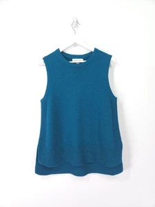 Seasalt Coupling Vest Size 12 Blue Sleeveless Sweater Knit Tank Top Jumper Layer - Picture 1 of 11