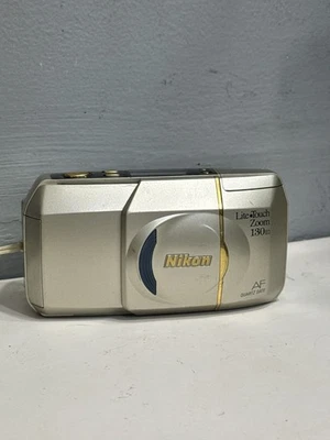 NIKON Lite Touch Zoom 130 ED QD 35mm Point & Shoot Film Camera FOR PARTS READ - Image 1 of 4