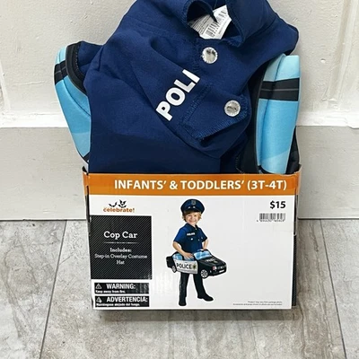 Disfraz Coche de Policía Niño Pequeño Halloween 3T 4T Oficial de Policía Vestir Niños NUEVO Foto 1 de 4