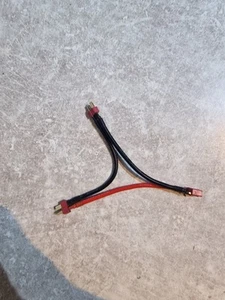 Heavy Duty: T-Plug (Deans Style) Serial / Series Battery Adapter with 10awg Wire - Picture 1 of 3