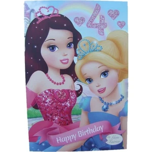 Gem Fairies 4th Birthday Greetings Card (Pack of 1) (SG30945) - Picture 1 of 1