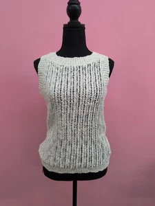 Blu Pepper estivo sole girocollo maglia uncinetto donna US Large panna - Foto 1 di 8