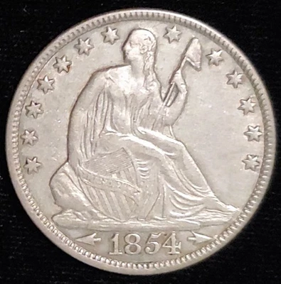 1854-O Seated 50c EF+ - Image 1 of 2