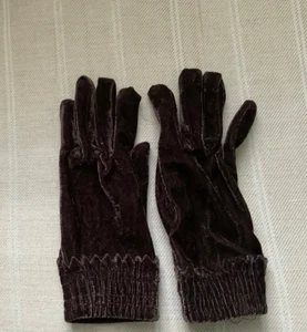 NEU BRAUNE SAMT HANDSCHUHE STRETCH - Bild 1 von 2