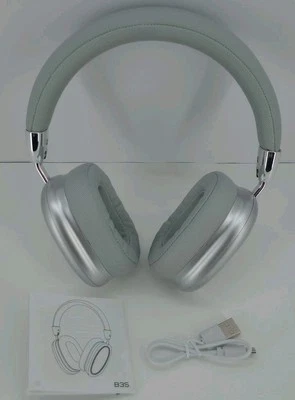Auriculares estéreo B35 inalámbricos plateados Foto 1 de 4