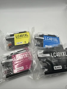 LC401XL Cartridges for Brother Black Yellow Cyan Magenta - Picture 1 of 5
